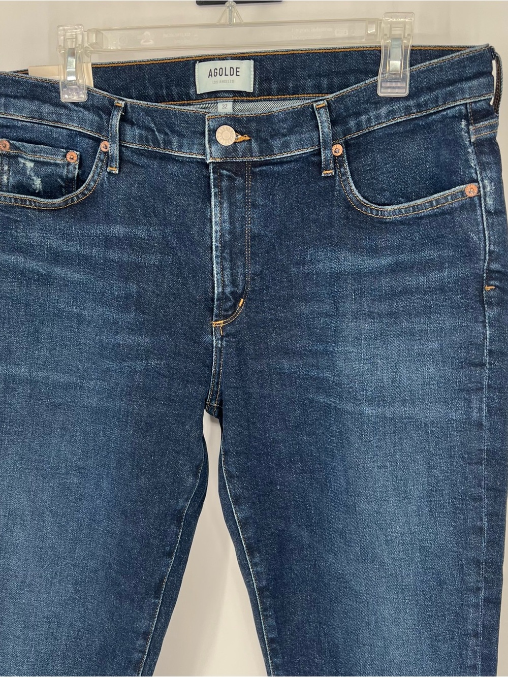 NWT Evereve Agolde Sophie Crop Mid Rise Dark Blue Skinny‎ Jeans Cabana Dark Wash - Picture 4 of 15